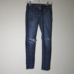 American Eagle Ripped Skinny Stretch Jegging Sz 2